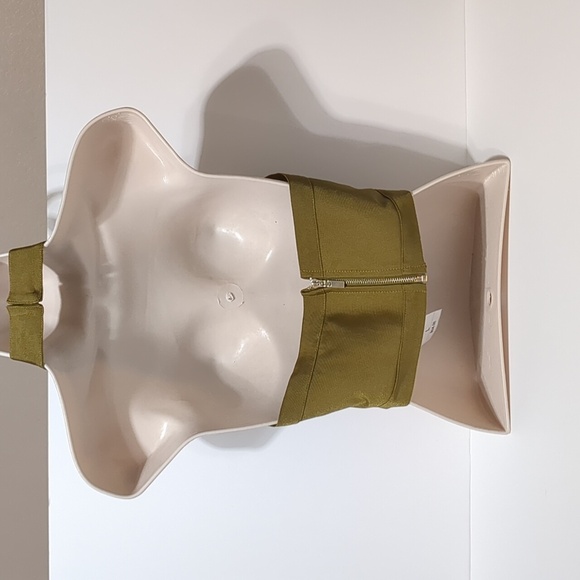 Forever 21 Crop Top  Sleeveless Olive Green size Large - Picture 2 of 8